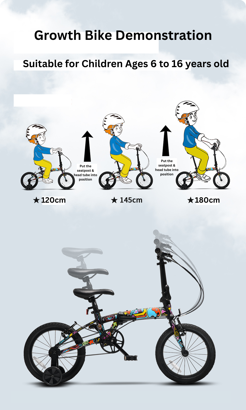 Sooibe 003 16″ Kids Foldable Bike