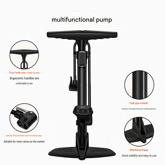 Floor Pump with Pressure Gauge