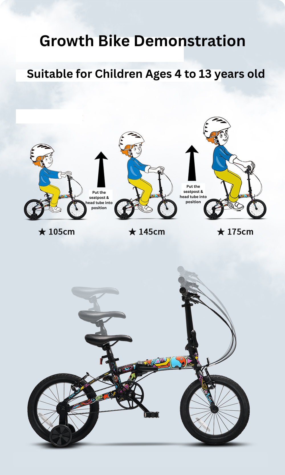 Sooibe 003 14″ Kids Foldable Bike
