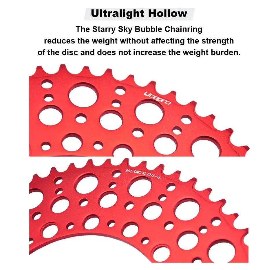 Litepro Starry Sky Bubble Chainring