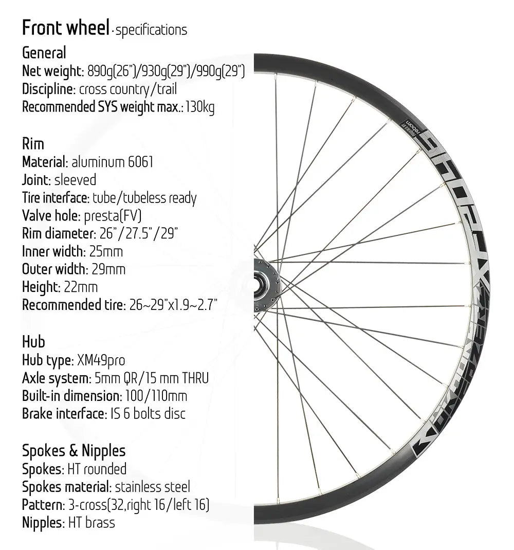 27.5"/29" Koozer XF2046 Wheelset GoodTime Cycle