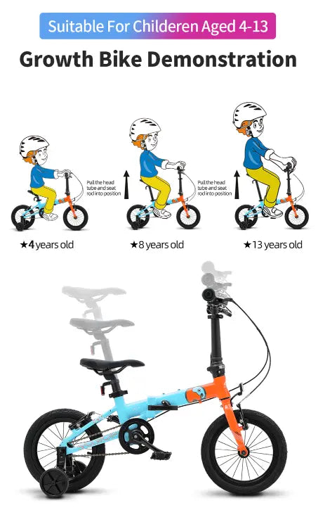 Sooibe 007 14″ Kids Foldable Bike GoodTimes Cycle